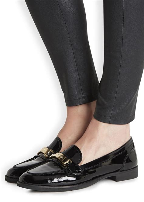 michael kors black loafers.